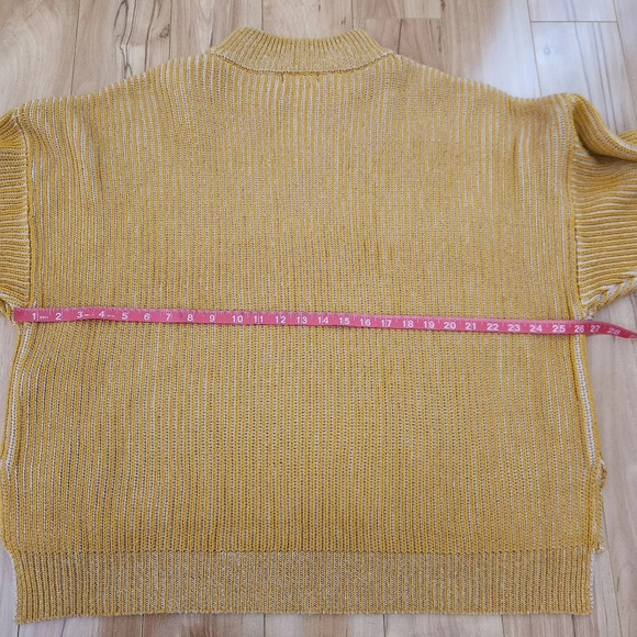 TOPSHOP Mock Neck Sweater Mustard Yellow size 8-10 MEDIUM - Picture 10 of 11